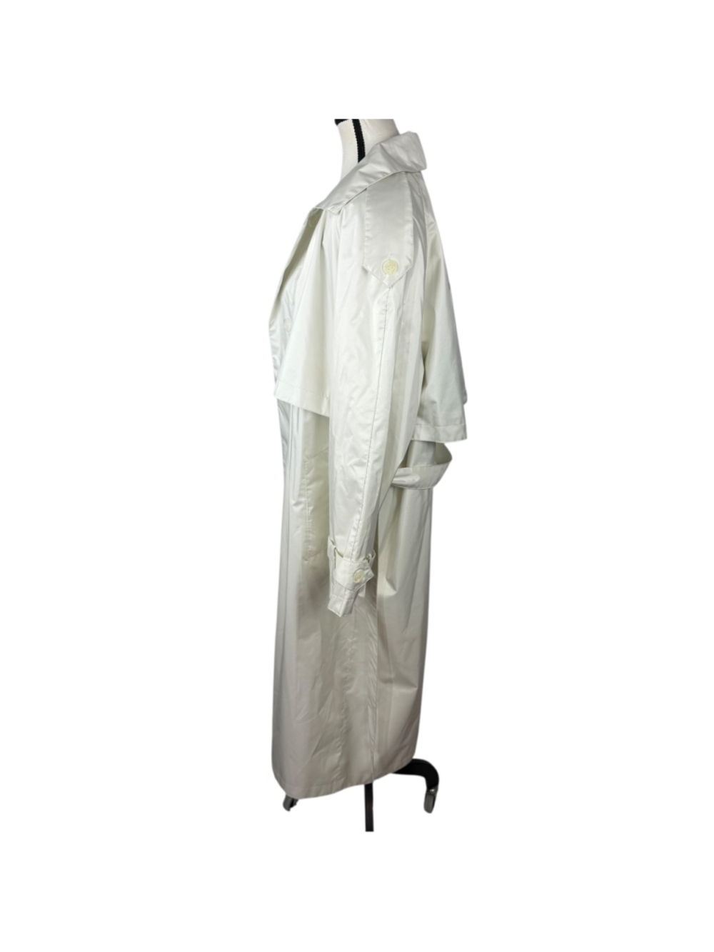Worthington Essentials Women’s L Off-White Lightweight Trench Coat Quiet Luxury - Picture 6 of 15